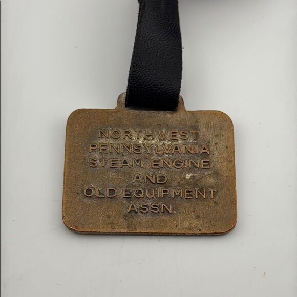 Vintage enamel Case 65-H.P. Steam Engine Fob Watch - Picture 2 of 2